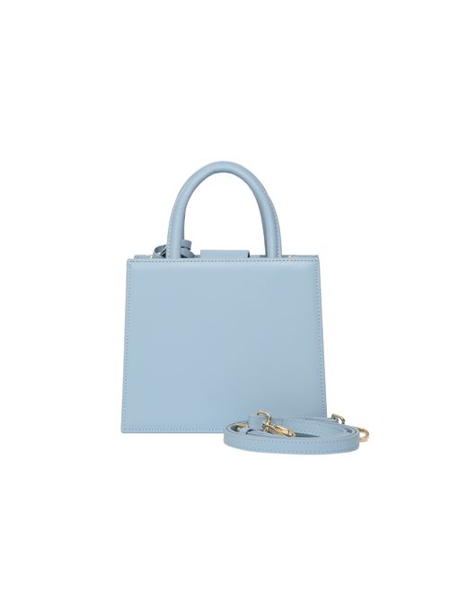 Borsa Shop mini strutturata in pelle liscia con targhetta metallica Azzurra Mc2 Saint Barth | SHBM000200002L